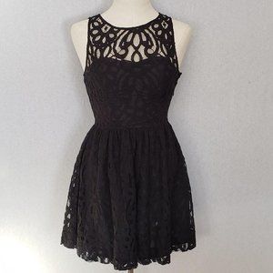 LC Lauren Conrad Black Lace Little Black Dress